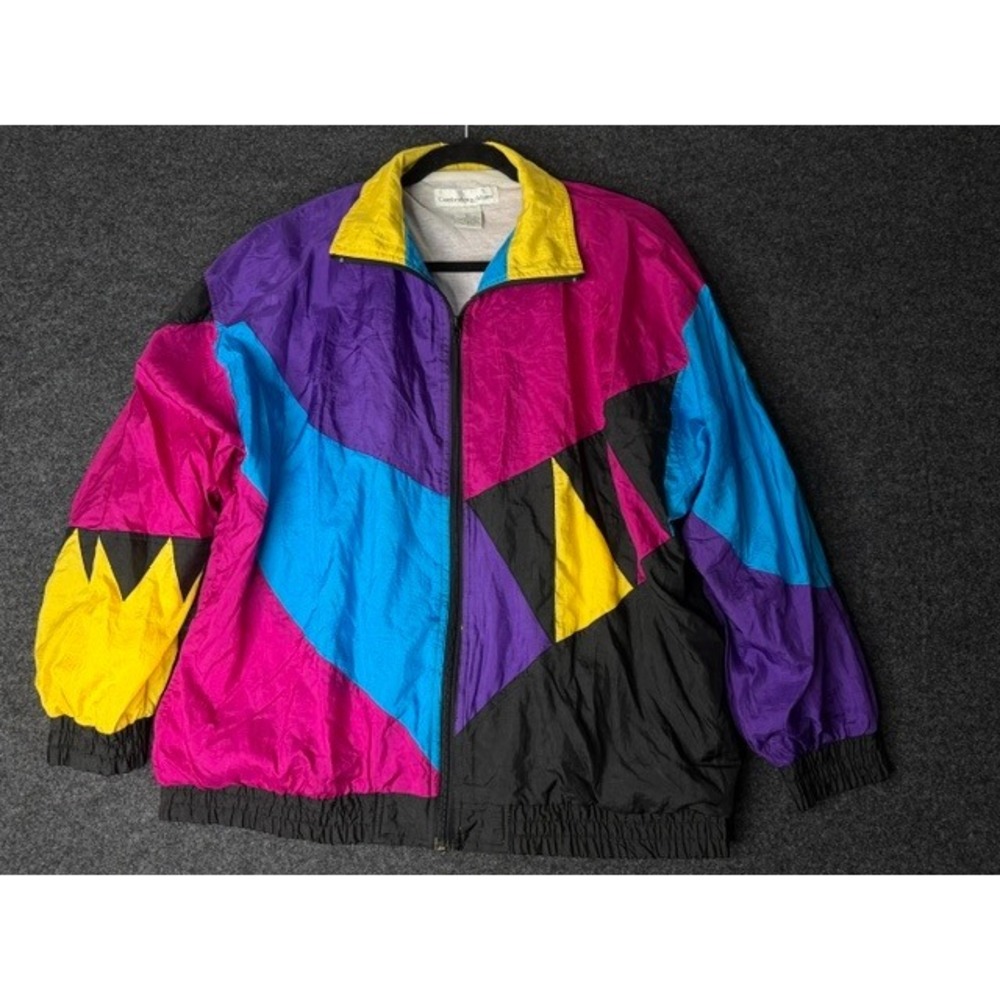 Cambridge & Adams Vintage 80s 90s Colorblock Windbreaker Jacket Mens Large L